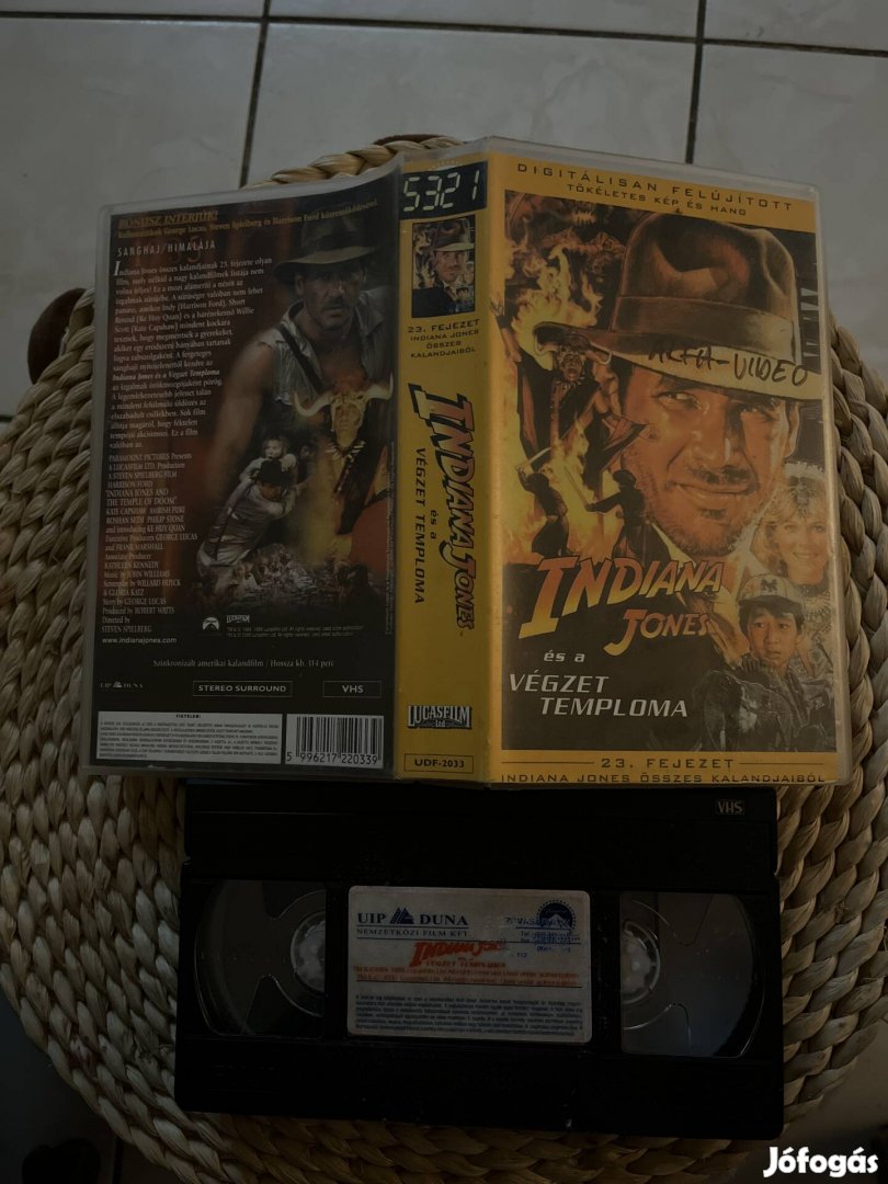 Indiana jones és a végzet temploma vhs film