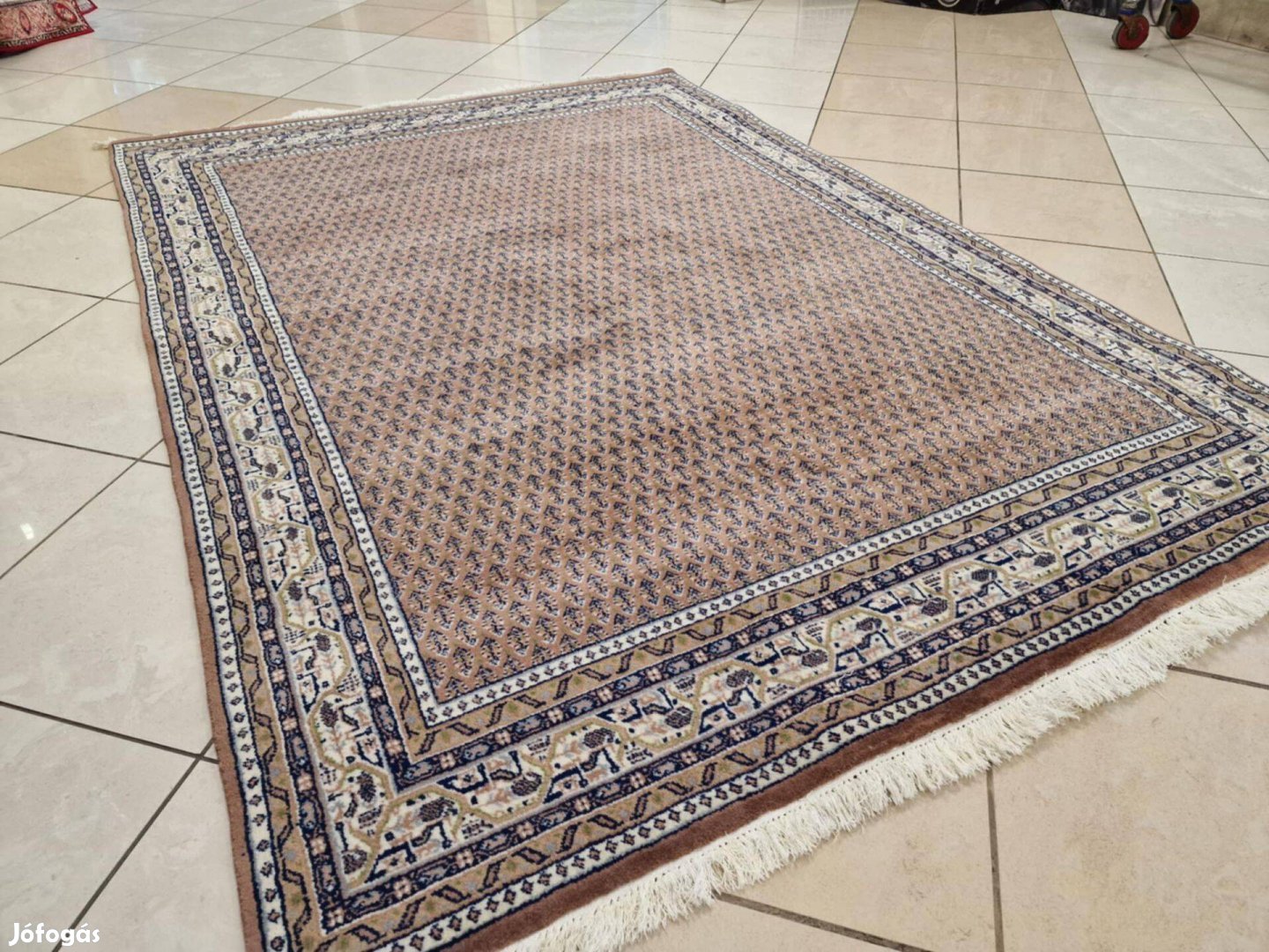 Indo-mír extra puha süppedős 167x240 kézi gyapjú perzsa szőnyeg MZ450