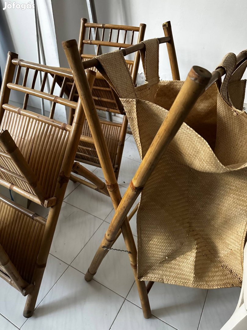 Indonéz rattan bambusz tárolók könyvtartó