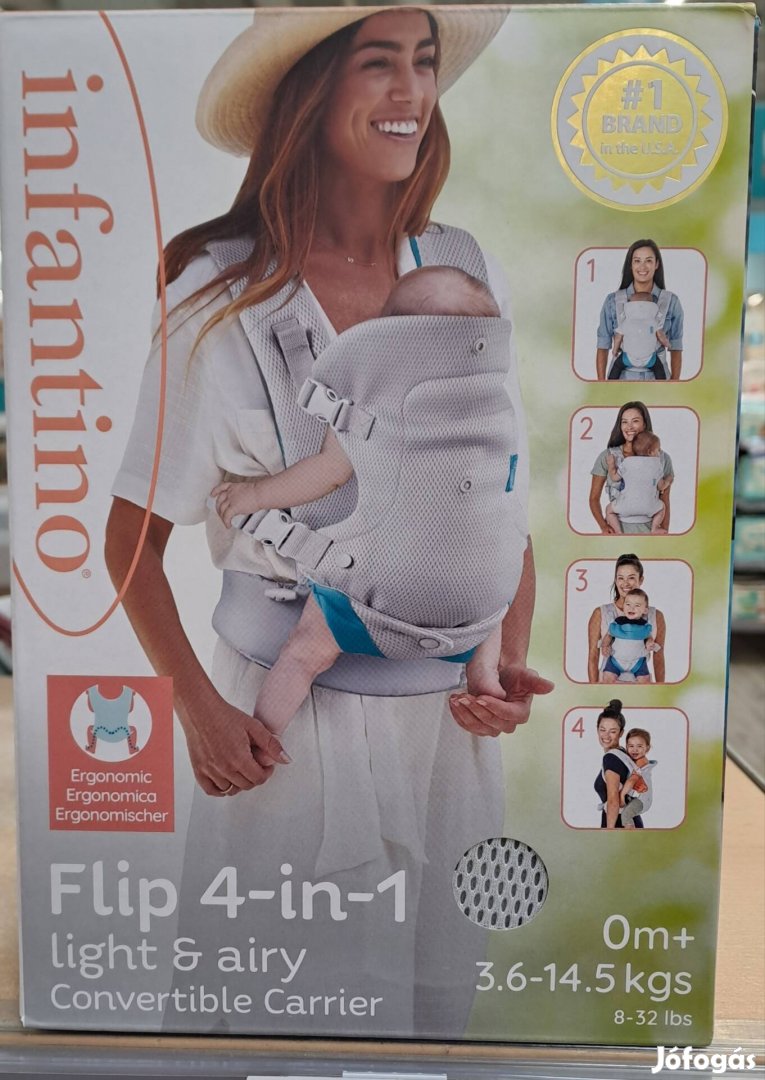 Infantino Flip 4-in-1 hordozó Légáteresztő anyag