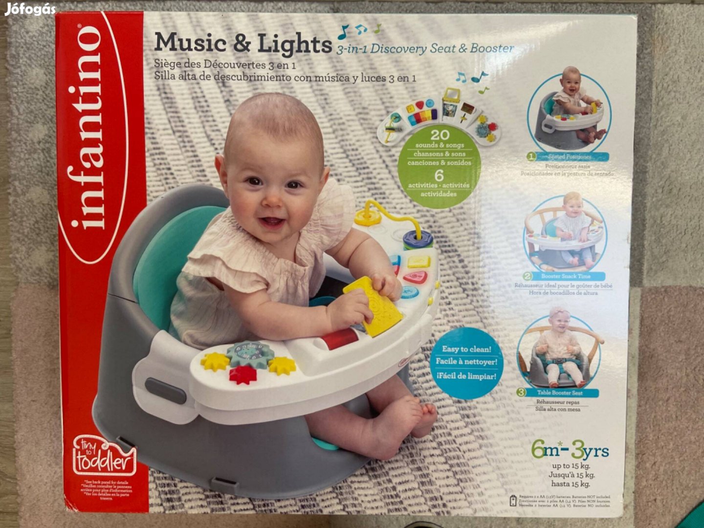 Infantino music and lights 3 in 1 székmagasító