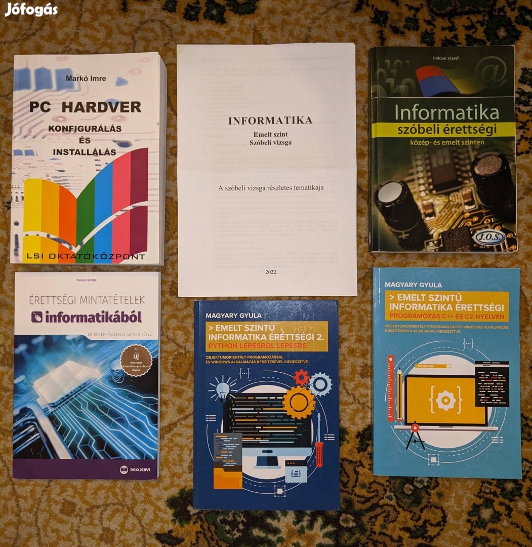 Informatika közép- és emelt szintű érettségi könyvek 