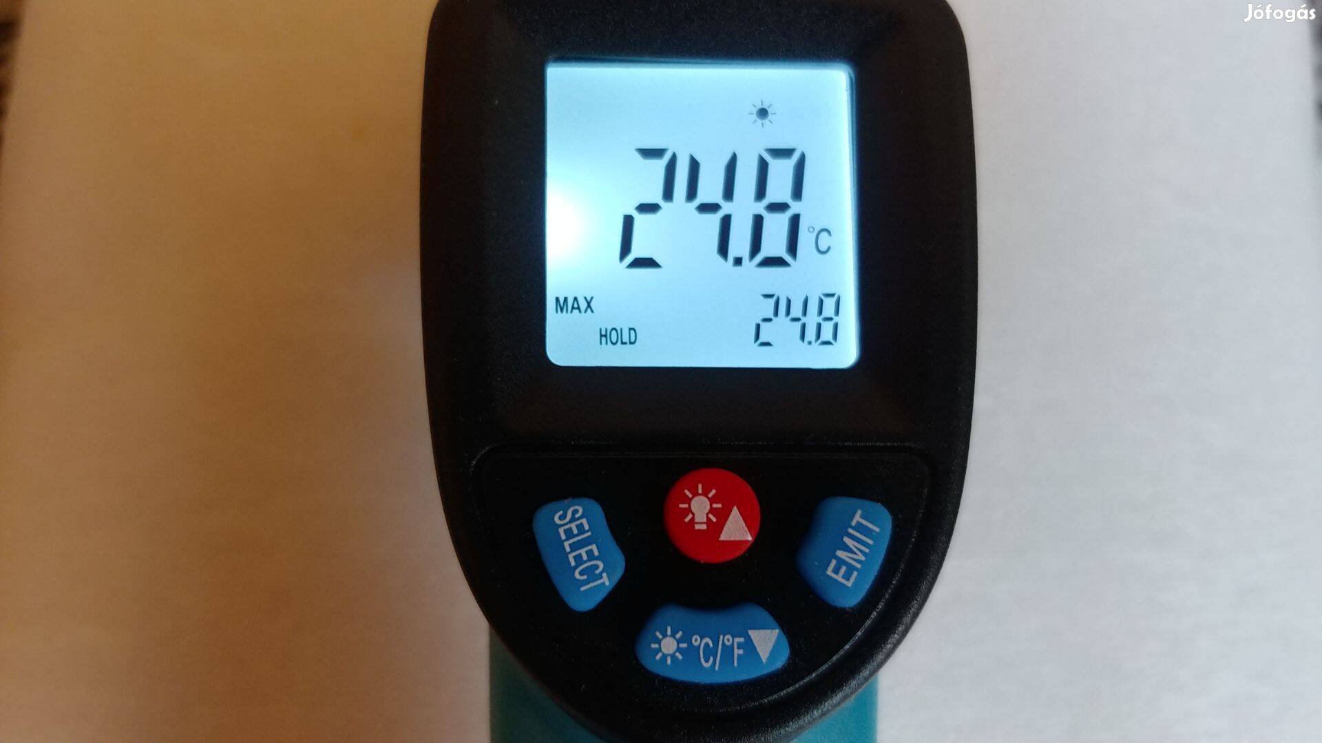 Infra hőmérő -50 550 C átlag min max dif mérés kalibrálható
