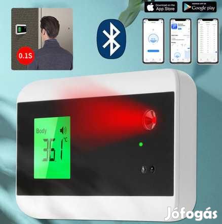 Infrás, érintés nélküli Lázmérő Falra szerelhető  (3281)