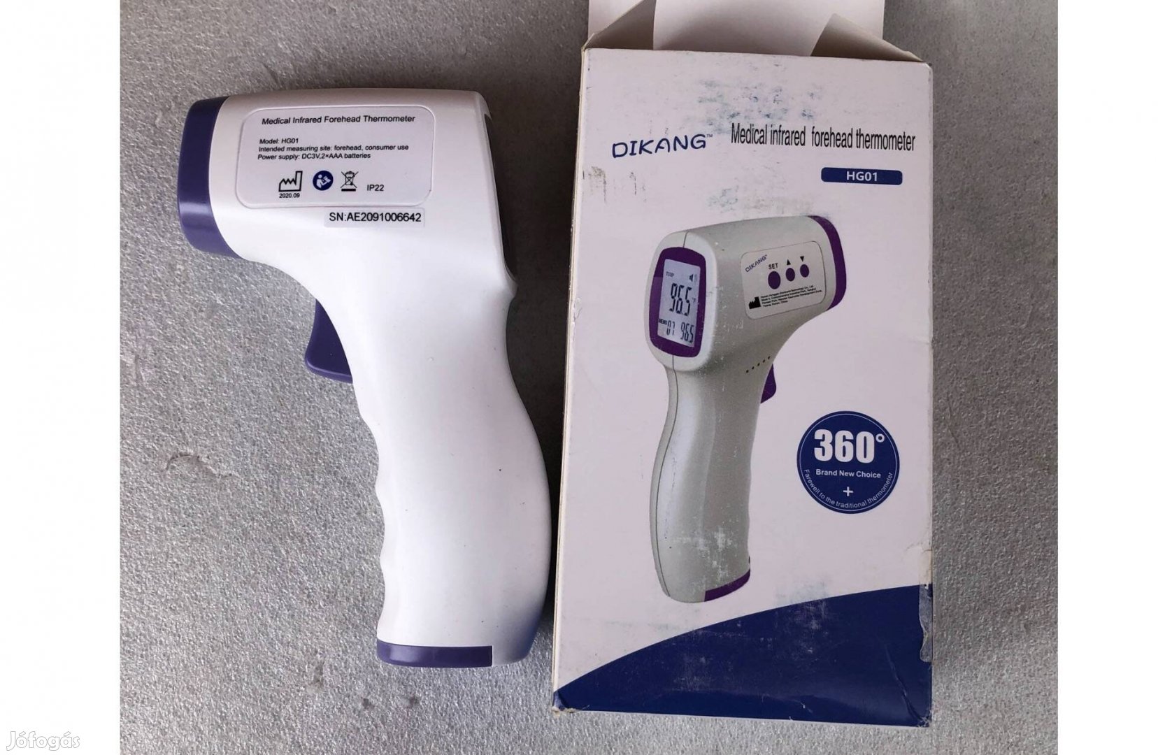Infravörös Digitális hőmérő érintkezés nélküli homlok fül