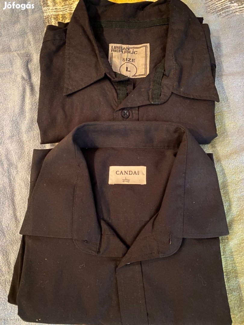 Ing fekete színű hosszú ujjú ffifiú L-es méret