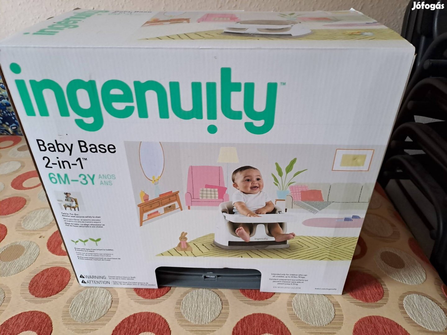 Ingenuity baby base 2in1 székmagasító szürke 