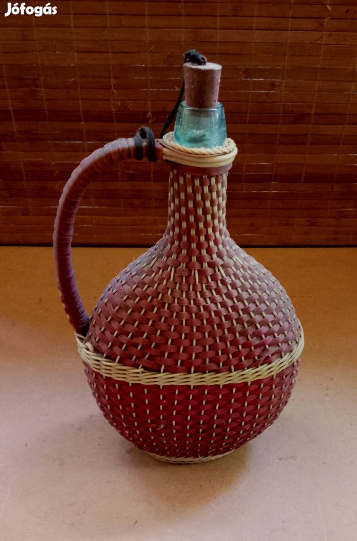 Ingyen szállítás!!! 3db, Újszerű fonott demizson, 3L,2L,1L