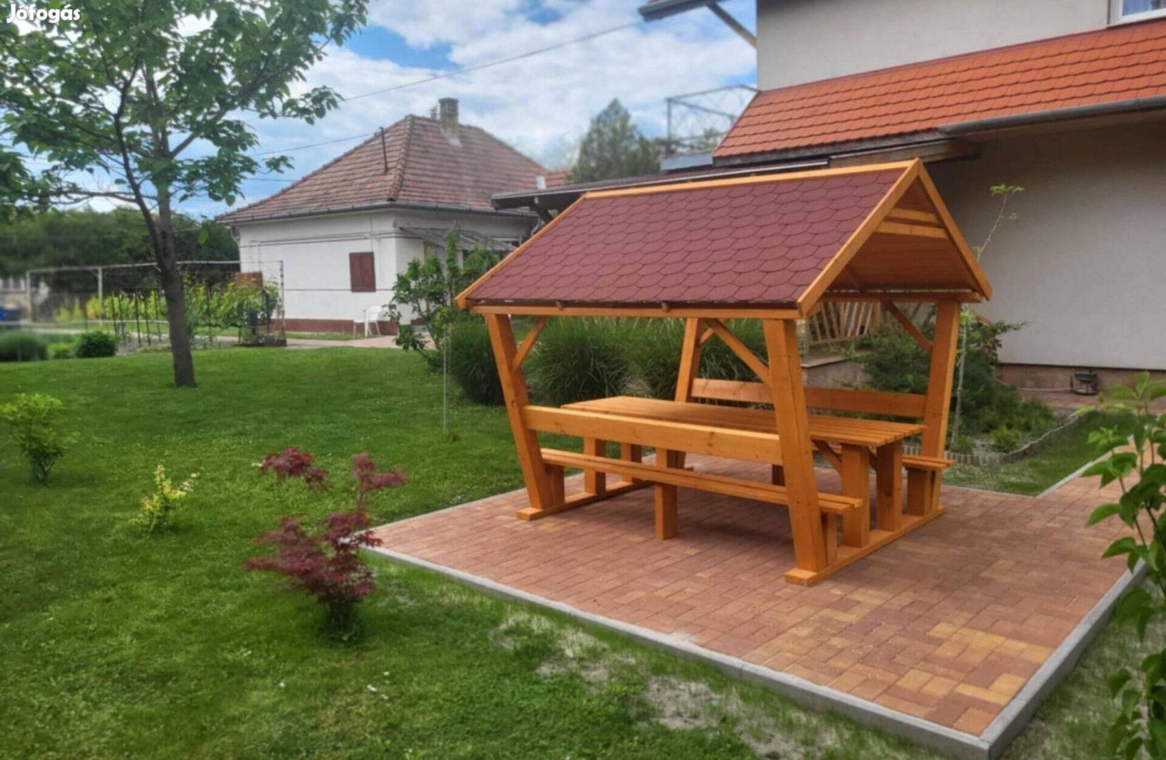Ingyenes Szállítás-Zsindelytetős kerti kiülő, filagória, szaletli