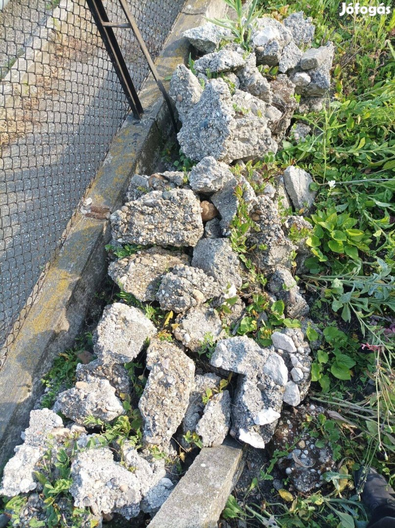 Ingyenesen elvihető betontörmelék