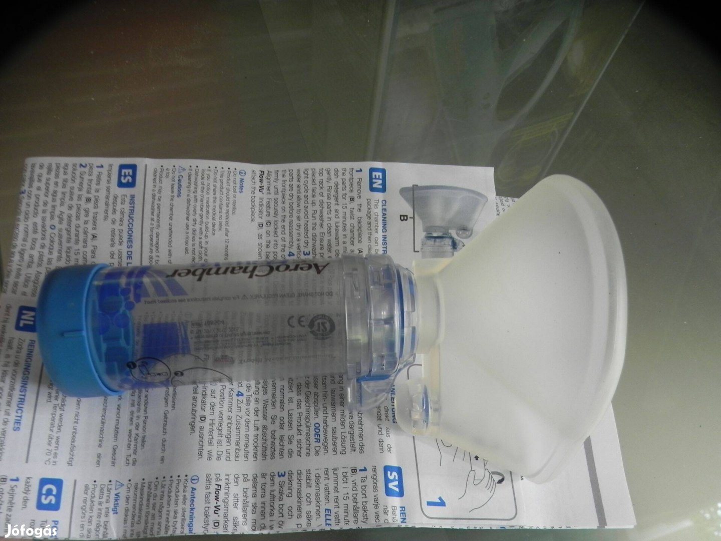 Inhalációs kamra, 2 maszk: babák és gyerekek 1 x használt steril állap