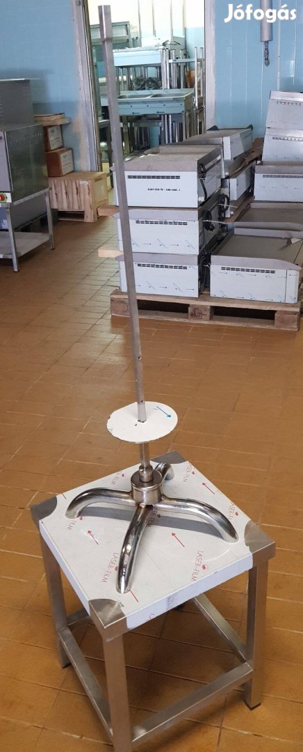 Inox gyros gyrosfüző ipari húsfüző nyárstartó forgatható állvány