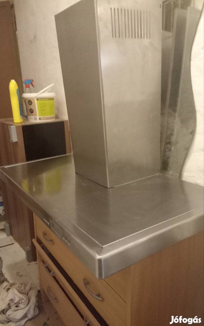 Inox konyhai szagelszívó 2 spot izzós világítás