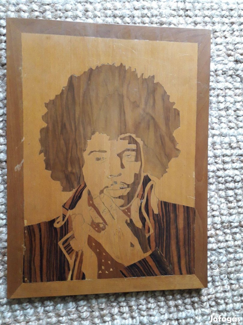 Intarzia falikép Jimmy Hendrix