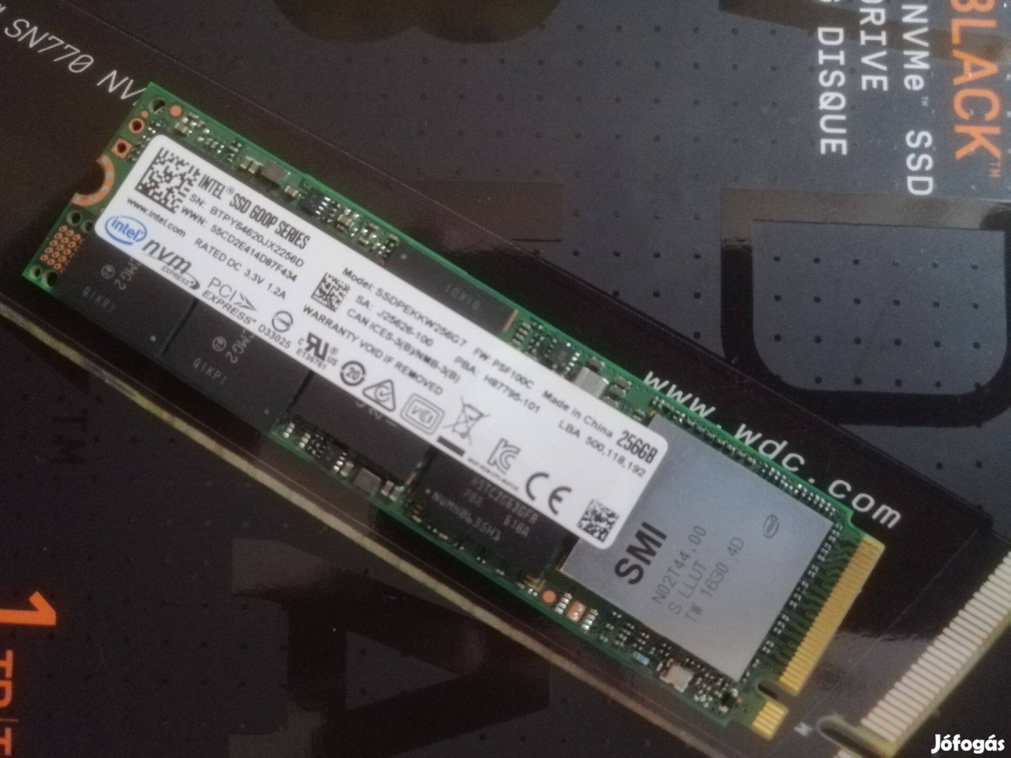 Intel 600p 256GB M.2 Pcie SSD, belső memória