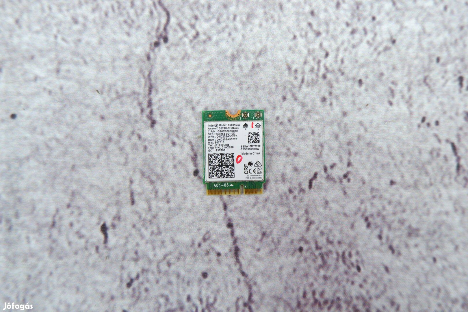 Intel Dual Band AC 9560Ngw Wifi kártya + Bluetooth 5.1 M.2