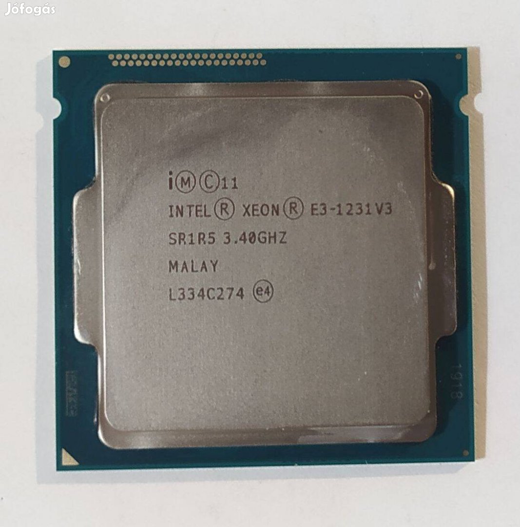 Intel Xeon E3-1231 V3 processzor 4x3.4GHz s1150 ~ i7-4770