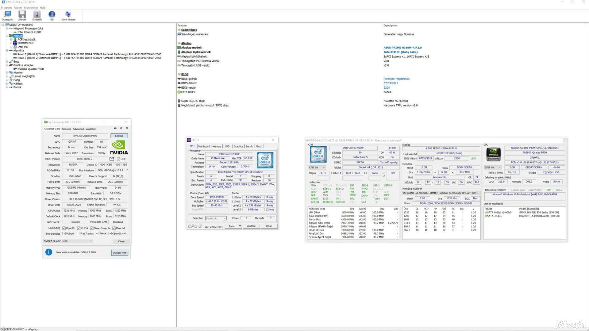 Intel i3-9100F processzor