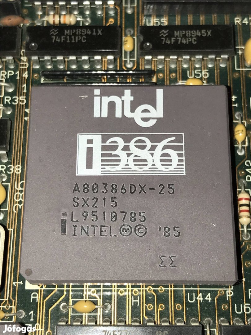 Intel i 386 arany kerámia processzor