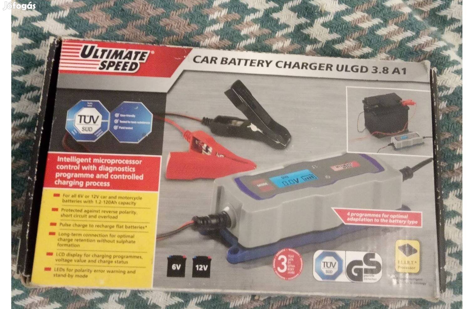 Intelligens akkumulátor töltő 6V 12 V