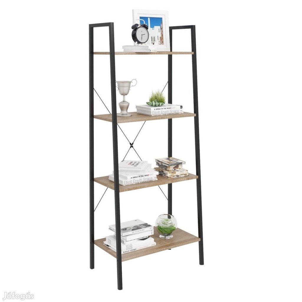 Intenso Home 4 szintes nyitott könyvespolc 60 x 148cm, döntött design