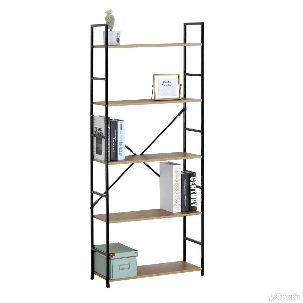 Intenso Home 5 szintes nyitott könyvespolc 59 x 144cm (Aranytölgy) |