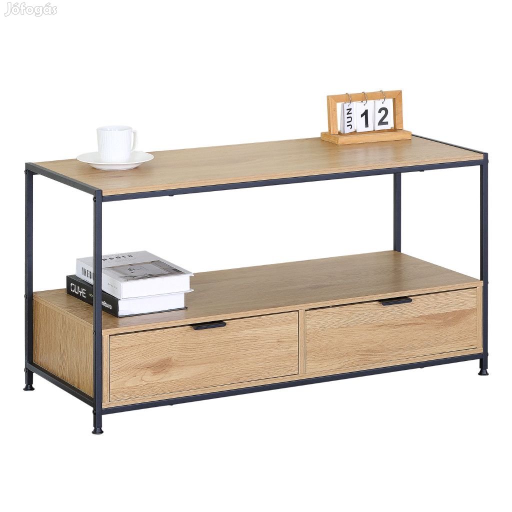 Intenso Home dohányzóasztal fiókkal 100 x 40cm (Aranytölgy) | Masszív