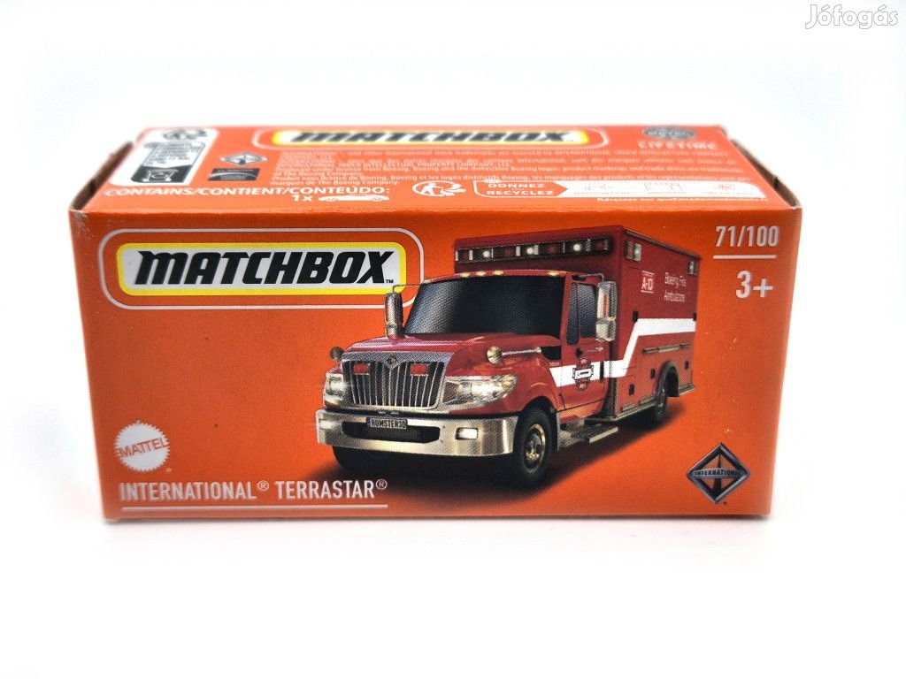 International Terrastar - 71/100 - Fire Ambulance -  Matchbox - 1:64