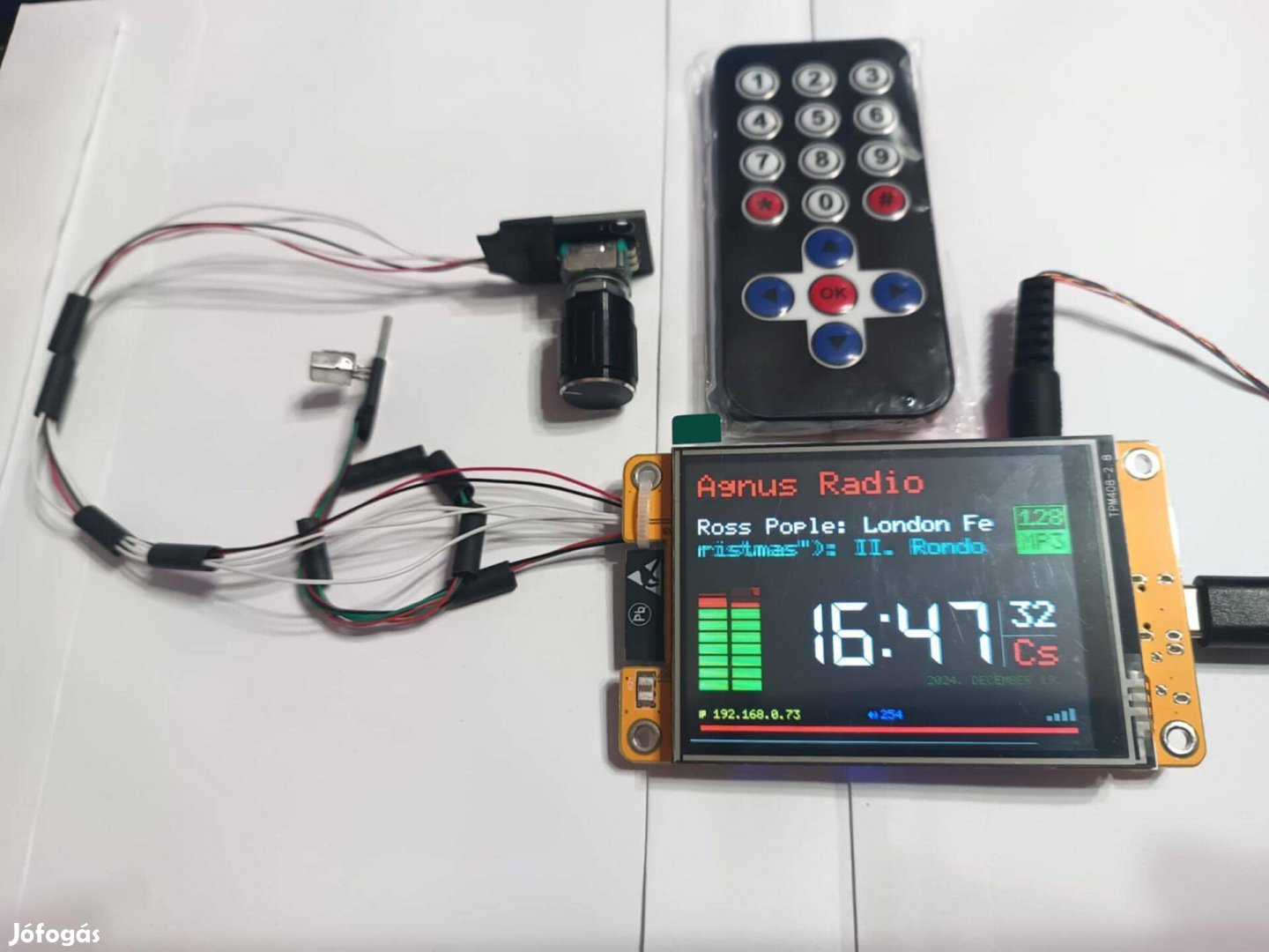 Internet Rádió Yorádió ESP 32 Touch + Rotary Encoder + Táv