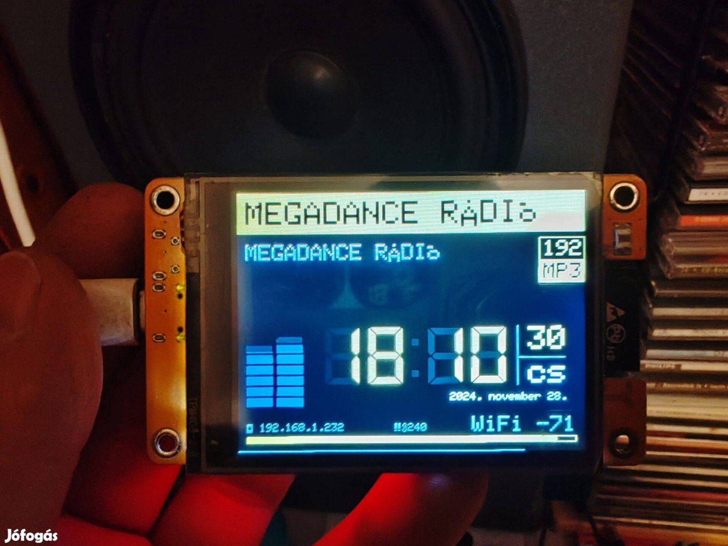 Internetrádió yoradio eradio ESP 32 2.8" Touch 3