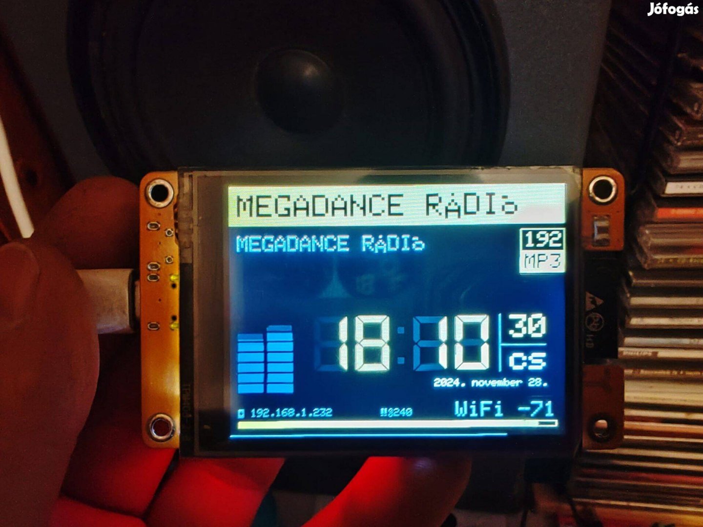 Internetrádió yoradio eradio ESP 32 Touch + Rotary