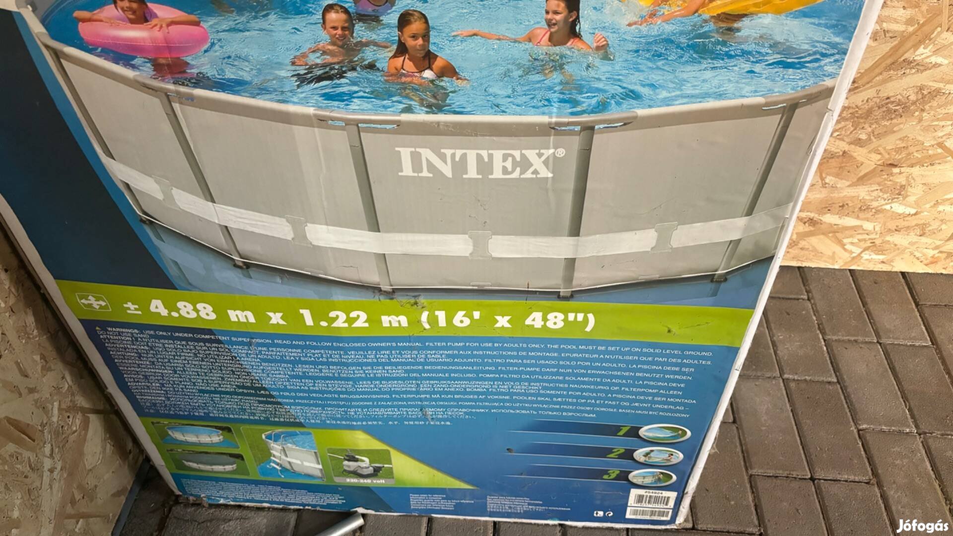 Intex fém vázas medence 488*122 es méretű eladó