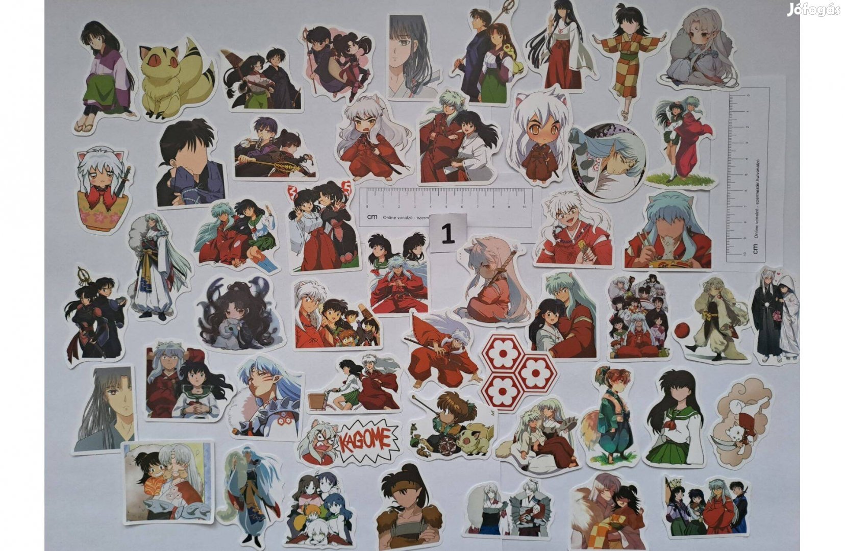 Inuyasha anime matrica 50 db 2 féle 4-6 cm Új