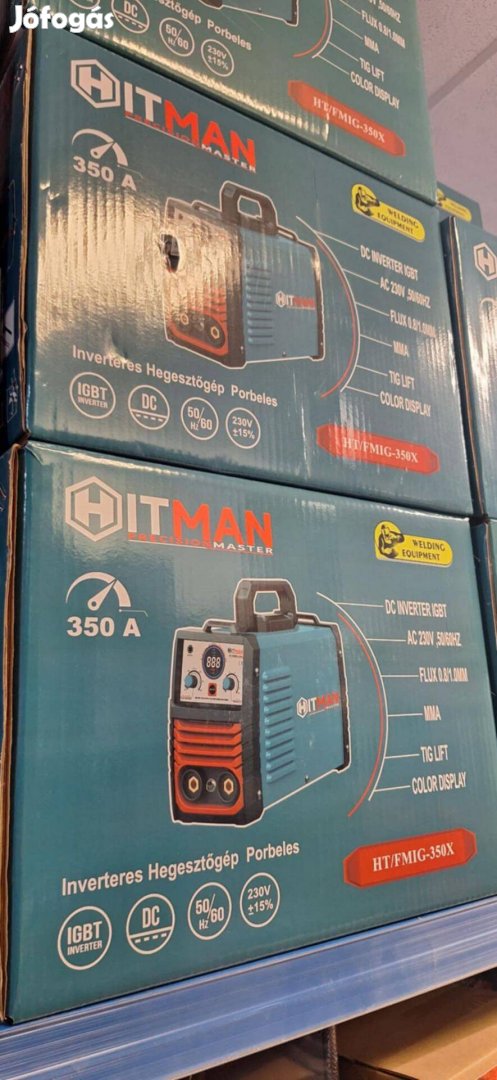 Inverteres CO2 Hegesztőgép, 350A, Porbeles - MMA - Flux - TIG-Lift