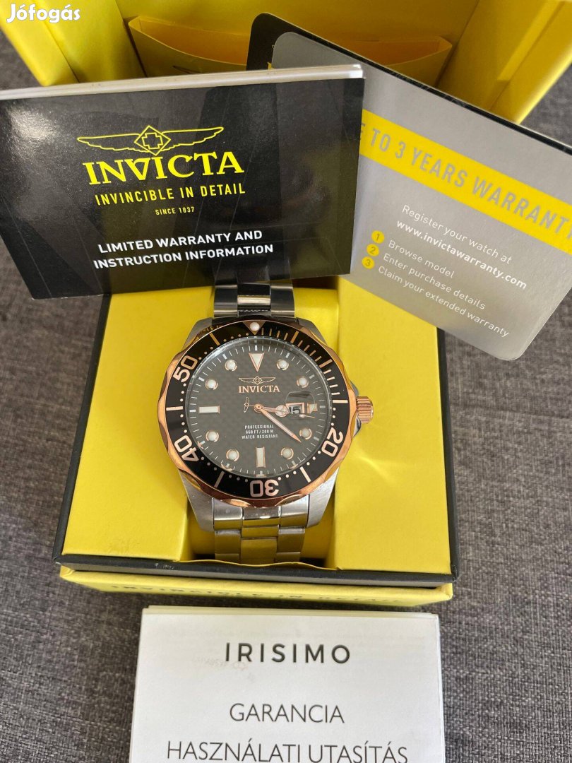 Invicta Pro Diver 12567 óra karóra dobozzal papírokkal