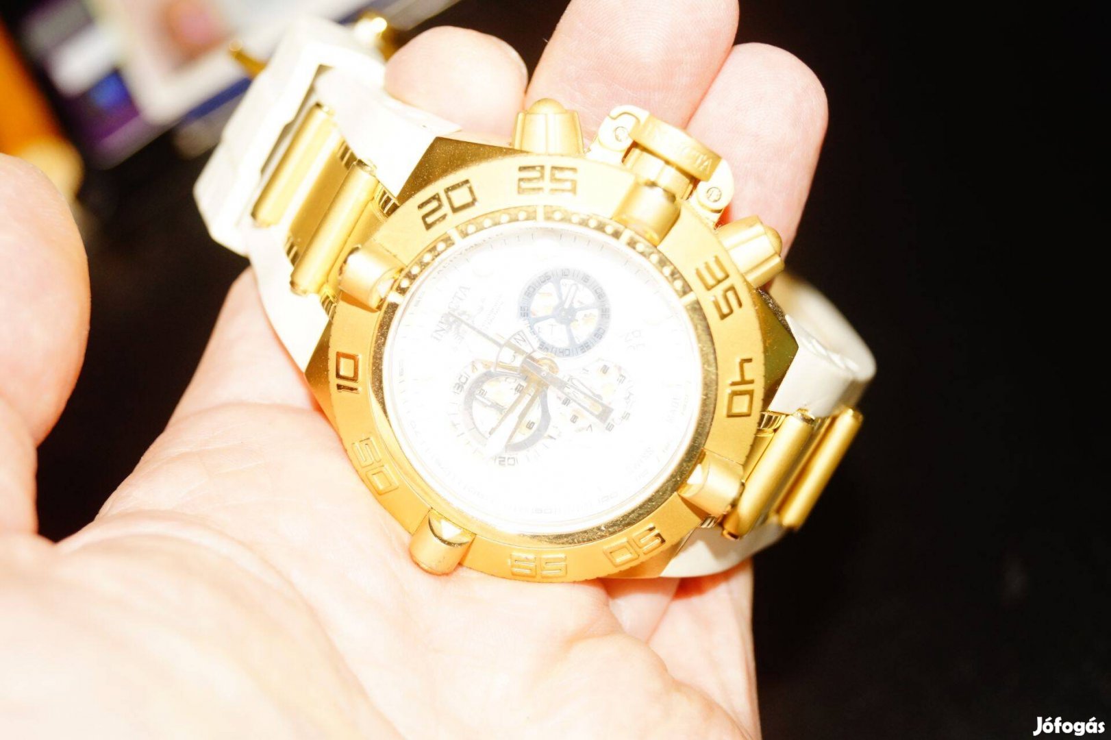 Invicta Subaqua Noma IV 11798 Aranyozott Fehér szilikon szíj