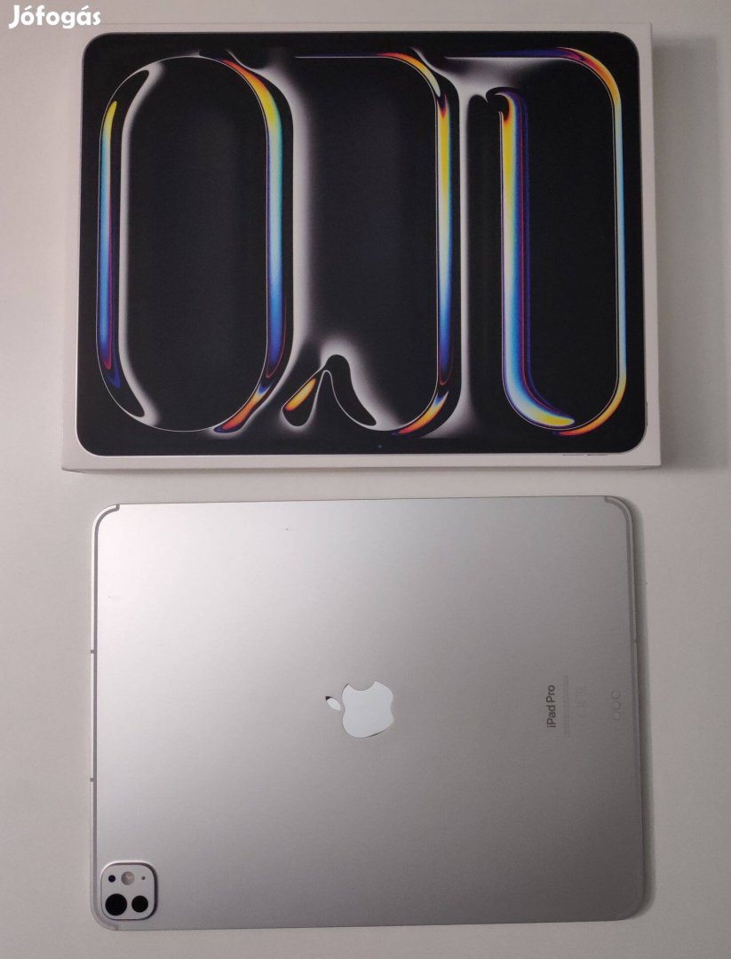 Ipad Pro 13" M4 - 2024, Cellular, WiFi 256GB, Apple garancia, ezüst,