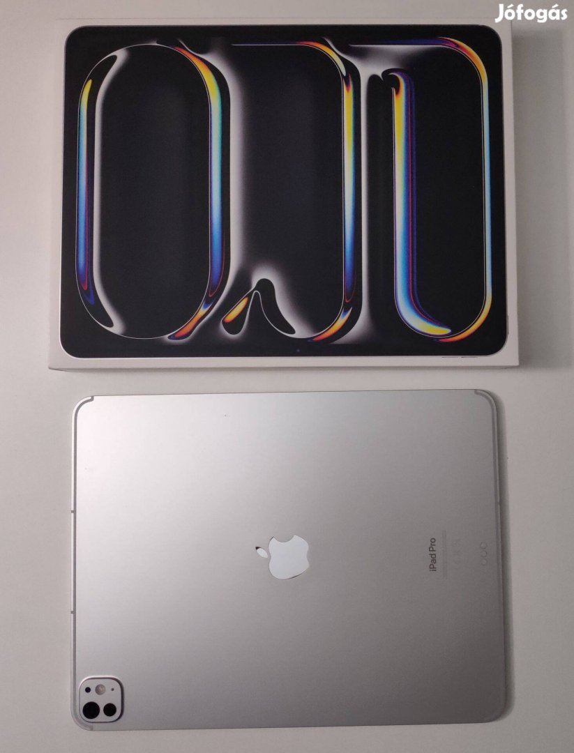 Ipad Pro 13" M4 - Wifi + Cellular, Apple garancia, ezüst, doboz