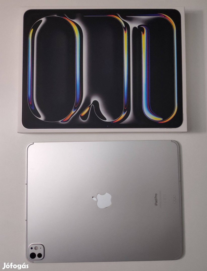 Ipad Pro 13" M4 - Wifi + Cellular, Apple garancia, ezüst, doboz