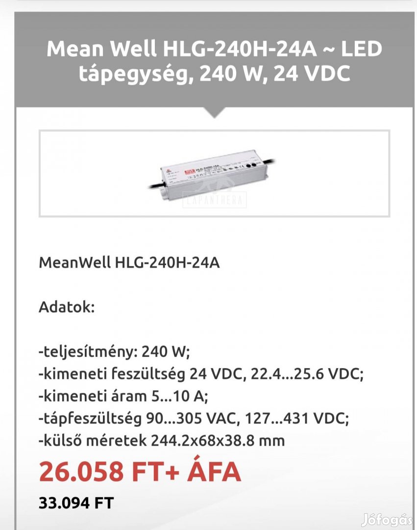 Ipari 24v led tápegység 