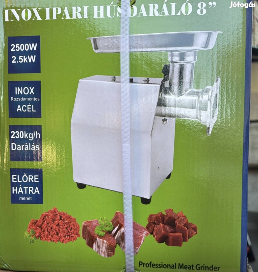 Ipari Inox Húsdaráló 8" 2500W