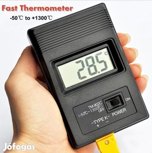 Ipari K típusú Digitális hőmérő TM-902C  ( 184 )