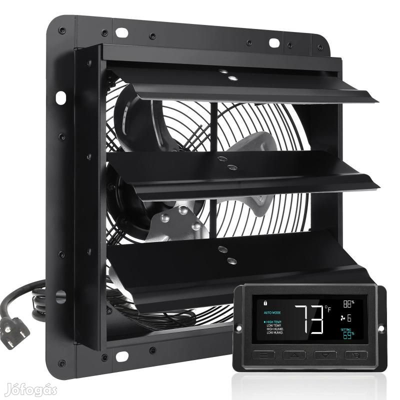Ipari elszívó ventilátor, szellőztető  254 mm, 18 W