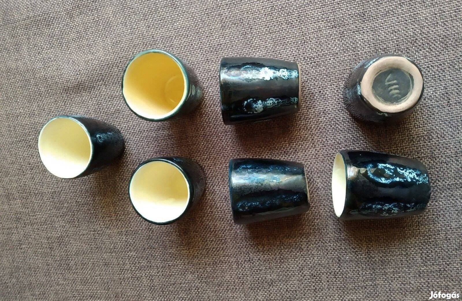 Iparművész Pálinkás röviditalos Kerámia jelzett készlet