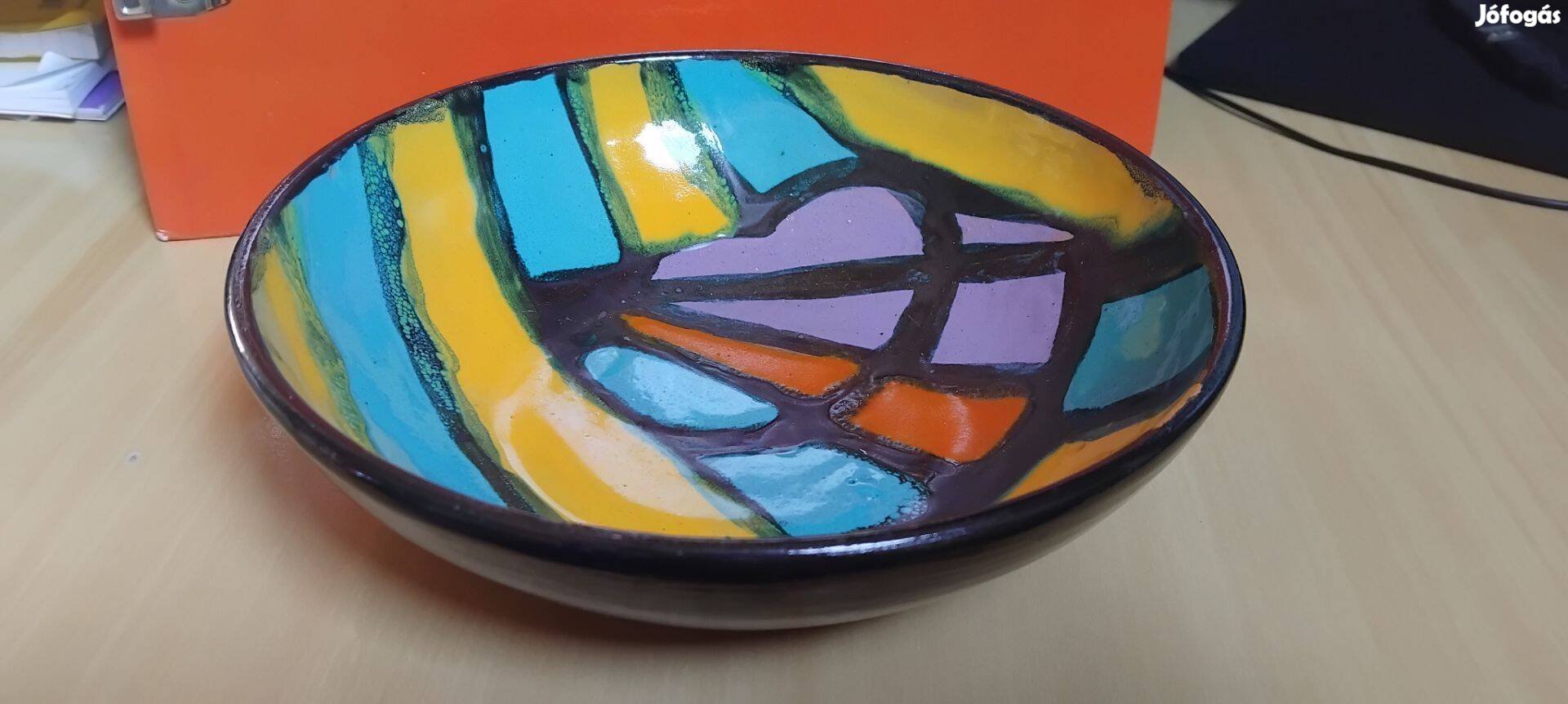 Iparművészeti kerámia tál - 20,5 cm - 2 db