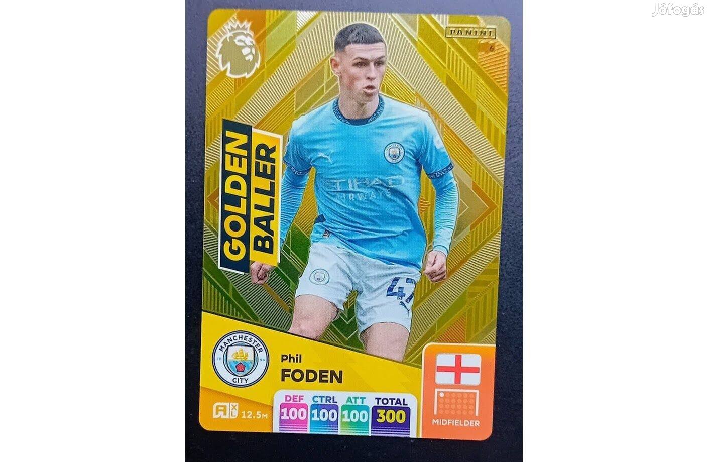 Íphil Foden Manchester City Golden Baller focis kártya PL 2025