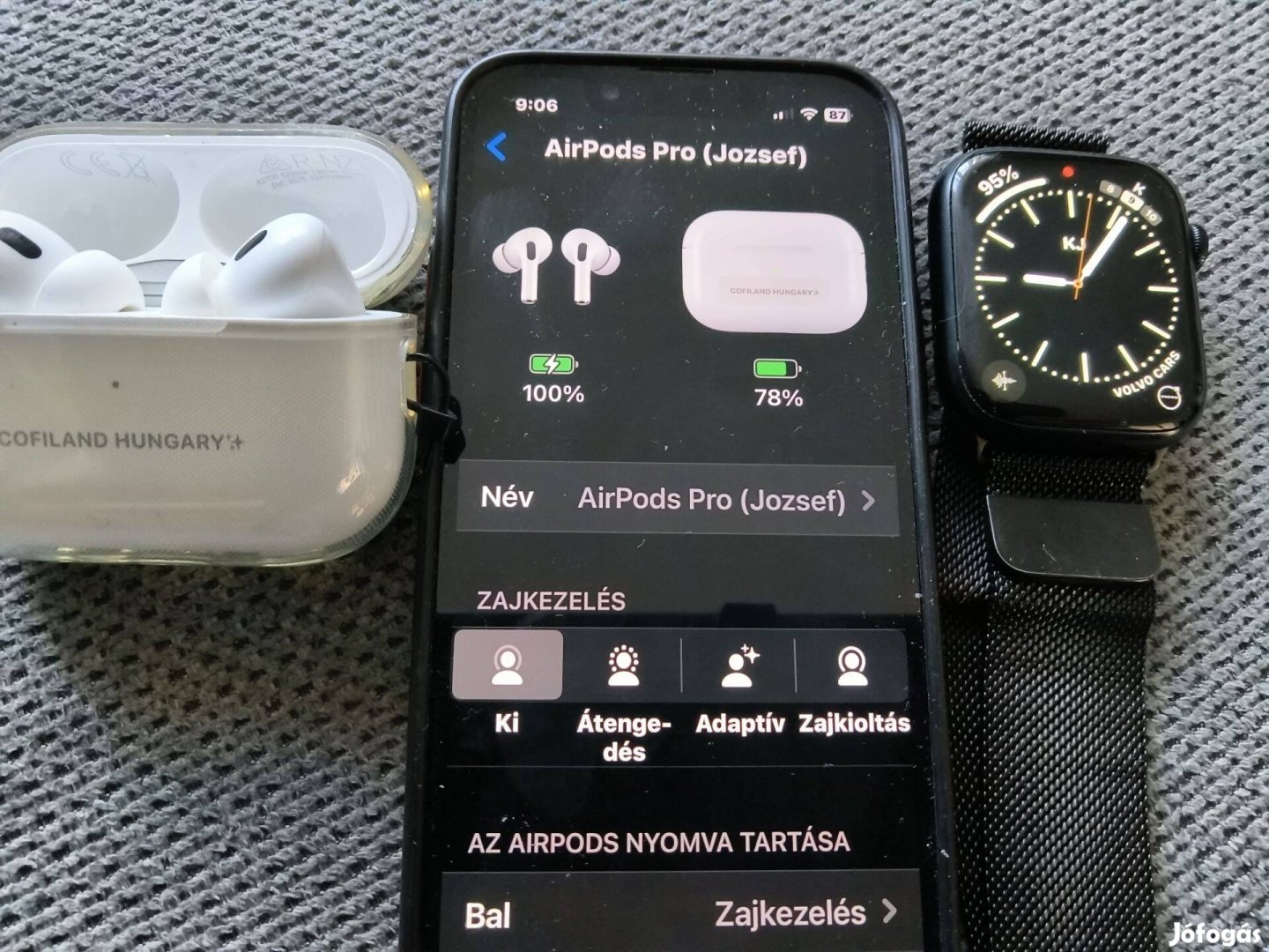 Iphone13mini apple watch7, pro2es fulhallgató eladó