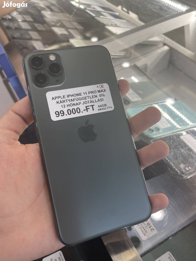 Iphone 11 Pro Max, 12 hó. Jótállással