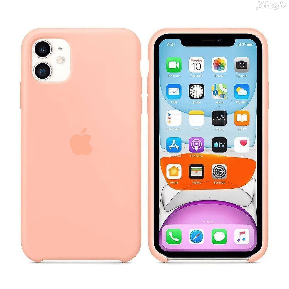 Iphone 11 szilikon tok - Grapefruit Pink