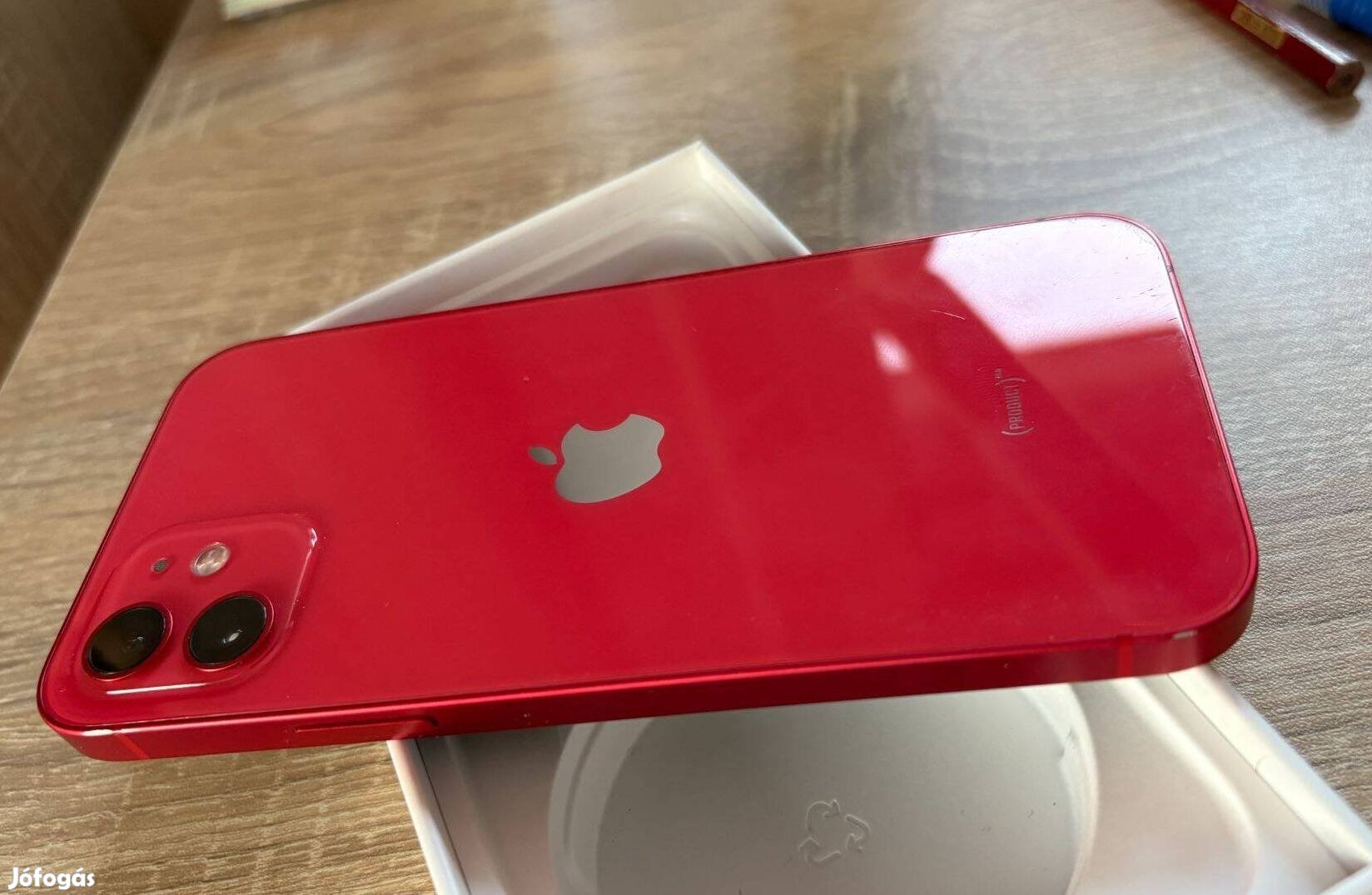 Iphone 12 128GB - Product Red - Gyári független - Csere is lehet